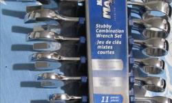 MASTERCRAFT 11 PC SAE STUBBY COMBINATION WRENCH SET . ALSO CHECK MY SELLERS LIST . PHONE ONLY