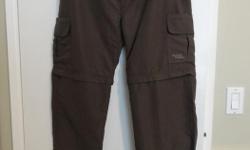 Men's Cargo zip off pants, never worn, "Guides Choice", size med, dark grey & brown, $10. each, 250-926-0104