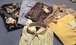 COTTON/LINEN BLEND. BEAUTIFUL QUALITY MEN's SHORT SLEEVE
REG. PRICE $48.00 ea. REDUCED TO LESS THAN HALF PRICE.
$23.00 ea. or 3/$60.00 New with tags on
