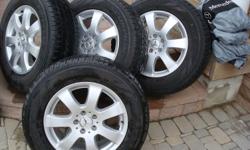 Ice & Snow Pirelli Scorpion tires, 235/65 R 17, 108H M+S, used for one winter on an R320 CDI 4MATIC Mercedes-Benz. Includes original Mercedes-Benz 17" alloy rims and totes. Excellent condition. Also available, brand new Mercedes-Benz roof racks and