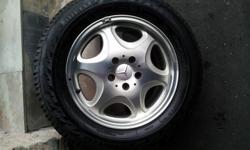 Hi i have a set of Pirelli Winter 210 snow tires mounted on OEM Mercedes Benz rims. They are original rims, bought from dealership. NOT REPLICAS. Rims are in close to perfect condition. They are made in Germany and are 7 1/2 x 16.
The tires were also