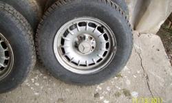 Winter tires with aluminum Mercedes Rims.  All tires in good condition.
Not all matching.
195 70 R14 Nordman.
$150.