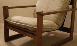 Mid-century, teak-wood chair in good condition.