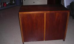 mid century modern solid wood credenza/entertainment unit. measures 37 w x 19 d x 30 h. great in an entry, office, media room.