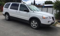 Make
Pontiac
Model
Montana SV6
Year
2008
Colour
White with black trim
kms
153200
Trans
Automatic
Seats 7,back seat folds down for more storage. Needs shocks. Runs very well. I only used it around town. Second owner and I knew the first owner and it has