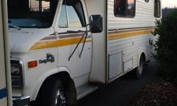 24'1981 Chev motorhome sleeps 6 two full double beds bathroom with shower, full kitchen. Awning in excellent condition no stains tears. Very well kept and runs great ready to go . We have up graded to bigger need it gone so we can have driveway back .