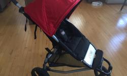 We got a lot of use out of this stroller and loved it. Folds easily, stores well, rides well. US website info: https://mountainbuggy.com/us/Buy/strollers/MB-mini-stroller
Please text with any questions 306-551-7507