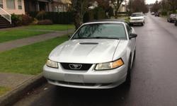 Make
Ford
Colour
silver
Trans
Automatic
2000 Mustang Convertible,automatic transmission,v6 engine,black leather interior am/fm cassette,cd player,air conditioning,good tires,aluminum rims.