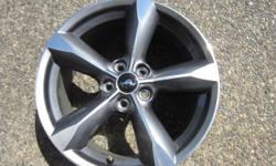 2016 Mustang Factory alloy wheels.
18 x 8 5 spoke
OEM Part number FR3Z-1007-F
Replacement cost $1025.00 ea with centre cap..
Take-off special $250.00 ea