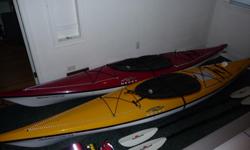 2 Necky Manitou 13 composit kayaks. Complete package for two kayaks, paddles, paddle floats, life jackets, spray skirts touring and sealed, travel skirts. asking $3350 obo