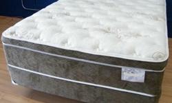 Very high end luxury pocket coil mattress set. Bamboo Euro top. So comfortable our quality of sleep and recovery will improve dramatically. Made in Canada. Meets the CeriPur standards for safe materials. Call me today to see and try this wonderful bed