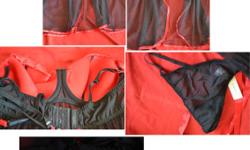 New! Cacique open back/flyaway babydoll & thong lingerie set. Size 14/16. Beautiful sheer black & red! Underwire & lightly padded cups. $25
Please let me know if you need extra information. We are currently in Sidney and have limited transportation, so