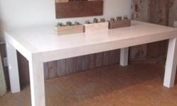 NEW Solid Fir Urban Chic White Washed Okanagan Harvest Table $1550
Measures: 72x40x30
Features:
Solid Okanagan reclaimed Fir, white washed for a modern rustic urban finish, full floating top, hand built right here in Kelowna, seats 6 adults very