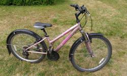 Norco Bike with Shimano Parts - for 7-10 year old girls.
Tire size 24.
Not sure about the size, but our daughter used it from 7 to 10 years of age.
Yes, it is still available - please email with time when you want to see / buy it.
Can show it to you