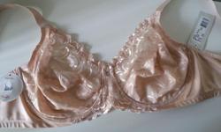 brand new with tags Triumph lace undewire bra, 3 hook 3 row back closure, color beige, size 40F. Smoke and pet free