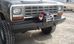 Bumper was on a 1981 Ramcharger. Superwinch 8500lbs capacity. Lots of Dodge parts including complete axles, rear axle shafts, mirrors, radiator, chrome breather, 400 c.u. engine that needs to be rebuilt & automatic trans. Call 519-726-4090 or email to