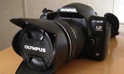 Selling my Olympus E-520 entry level DSLR. Comes with Charger, Battery, Olympus Remote,USB Cord, Lens Hood & Cap and Strap.
It's a great Camera.. Only selling because I am ready for an upgrade.
OBO
