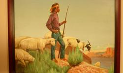 Original Signed Oil Painting
Of Navajo Shepherd
Nice painting, nicely framed
Dimensions: 27 in. by 34 in.
Priced at a reasonable $125 OBO