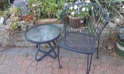 As new! Glass top table. All steel chair.
Extra chairs available, just $40 each.
