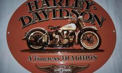 Harley Davidson sign is oval and in a browncolor---16 in by 13 in
as pictured
Please click on VIEW SELLERS LIST above to seeother items i have for sale.
250 812 7765