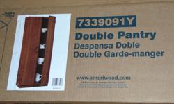 I have 2 double pantry for sale. Both still in original boxes.
Cherry Wood. Both for 100.00