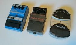 Great starter pedal set with three most important pedals
Boss Metal Zone, DOD chorus and Fender tuner, all for $120