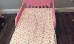 Toddler bed and mattress sheets also if wanted priced to move as I got bunk beds
