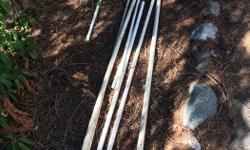 long lengths of various sized plastic piping. This has many uses. I used it to build a structure to support my tomato plants. Must take the whole lot of it, will not sell portions of it.