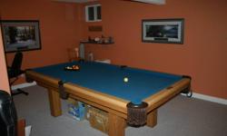54" x 98" pool table, complete with accessories
Must be able to take apart and transport.