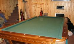 8x4 Belinger Pool Table for sale ( Synthetic Slate ) ... Excellent condition ...  Pool sticks and Pool stick rack included ... As well as some minor acessaries .. chalk .. billiard balls ... etc ... We are selling because we do not play anymore ... The
