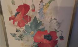 Print of poppies in gold frame. 2 feet wide by 3 feet tall. $20 obo.