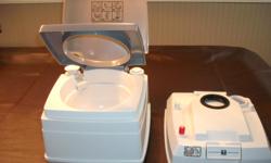 Brand new port-a-potty. fresh water tested. Not used. $100 new, for you $80 firm cash. 250-655-0956
