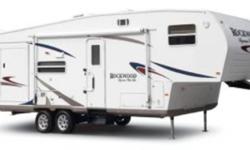 27 ft Forest River Rockwood Signature Ultra Lite 5th wheel, Sleeps 8, bunks on back slide, a/c, am/fm/cd player, front power jacks, aluminum wheels, good tires, heated tanks, queen size bed in the front. In great condition. These are stock photos, if you