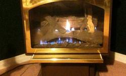 Nice Napoleon propane fireplace being replaced by bigger gas one. Direct vent, recently had a new valve installed by Norfolk Fireplace. When I put the stove in 3 years ago I installed a new fan in it. It is about 8 years old , but works fine. Would very