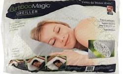 Queen (18"x26") Bamboo Magic Pillow. Contains viscose made from bamboo. Great for all sleeping positions. Stays cool all the time, maximum support for back & neck. Hypoallergenic. As seen on TV. Received as a gift, never used. Regular price $60 will take