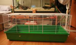 This cage is BRAND NEW. I purchased it for a pet rat, but the bars are spaced too far apart. Unfortunately it was final sale at the store I bought it from so I'm currently stuck with a big cage taking up space.
This is lucky for you because you can get a