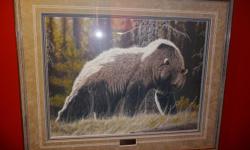 Five Randy Fehr Signed numbered professionally Conservation Framed prints including: Keeper of the Creek (301/550) Winter's End (140/550) Nomads of the Tundra (475/550) High Country Grizzley (305/550) and September Snow (23/550). $495 each