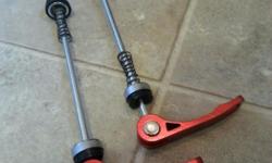 Red quick release skewers. Dress up your bike! Prefer text or email.