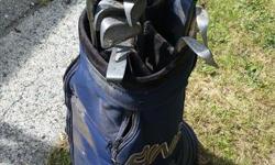 Set of right handed golf clubs and bag, mostly slazenger. Email for any questions or to have a look.