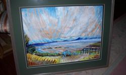 Robert Amos RCA, original water colour, a legitimate copy of an Emily Carr painting, with a hand written note from Robert Amos to explained . framed and matted Size: 38" by 31"
