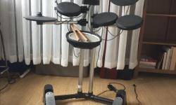 Electric drum kit - $350 obo
- midi out, headphone and amp jack
- mix in
- detatchable mesh snare, 3 rubber toms, ride, crash and high hat, double kick.
- multiple preprogrammed voices
- adjustable volume and metronome
- adjustable height and placement
-