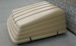 Roof top luggage/cargo carrier for sale. Fits most crossbars on SUVs and other vehicles. Can also be mounted directly to rooftop rails. Very good shape.