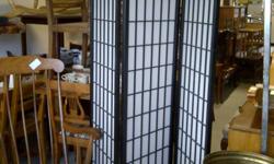 Description:
I have three of these room dividers available. They have wooden frames that are lined with rice paper. Two of the dividers have black frames. One of the divider has a white frame. These are being priced individually at $75, so you can buy one