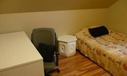 Available January 1, 2012    
    
     The room is $475 a month and is about 11 x 11 (aprox. 120 square feet). It is completely furnished: bed, desk, shelves, closet, nightstand, bureau and chair, including bed linens and pillows. There is a common