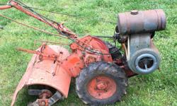 antique rototiller built with old steal ment to last works great with Old Kohler engine will run forever