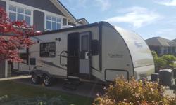 2014 Family Travel Trailer for rent. Will transport the unit to a destination of your choice on Vancouver Island.
Unit sleeps 8, bunk beds in rear. The unit is
equipped with pots, pans, coffee machine, toaster, outdoor stove and more.
Prices: $100.00 per