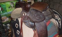 I have a 15 inch chocolate brown used western saddle for sale. In fairly nice shape. Asking 300.00 or reasonable offer