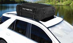 Used once. This Samsonite Rooftop Cargo Carrier easily installs in minutes to any car, SUV, or minivan with a roof rack! It's 100% all waterproof construction keeps contents dry!
Perfect for vacations, day trips, family outings, & recreational activities