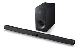 Length & Power Output: 37.1-inch 120 W (2.1 channels) - ideal for 40-inch and larger TVs
Subwoofer: Wired
Connectivity: Bluetooth Only
Wall Mountable: Yes; Remote Included: Yes
Inputs: 1 audio, 1 optical, 1 USB
Bluetooth connectivity
6W wired subwoofer