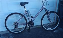 This Shimano equipped 21 speed step through cruiser has a 16 inch frame and 26 inch wheels. It was recently tuned. $159.00 o.b.o.